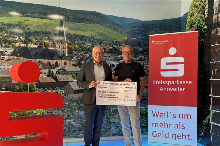 Kreissparkasse Ahrweiler unterstützt VOR-TOUR der Hoffnung e.V.