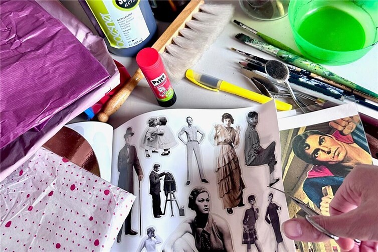 Collage Art Workshop mit Andrea Esswein in Burgbrohl am 2. und 3. Mai