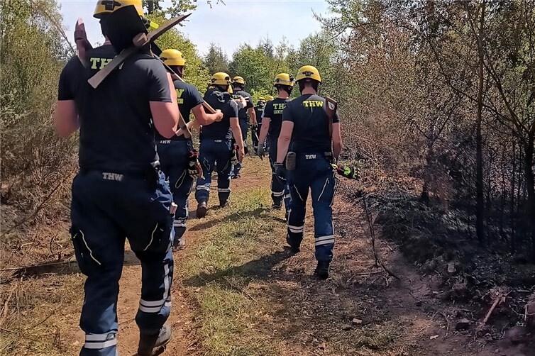 THW Einsatz bei Waldbrandunterstützung in Friesenhagen und Ahrweiler