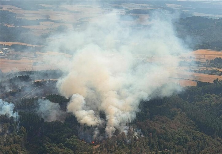 14.08.: Entspannung im Kreis MYK: Waldbrand bei Langscheid unter Kontrolle