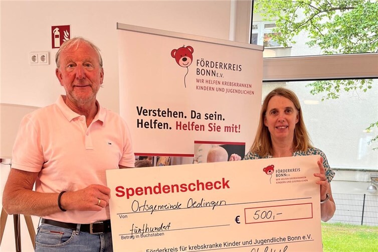 Oedingen unterstützt Förderkreis für krebskranke Kinder und Jugendliche