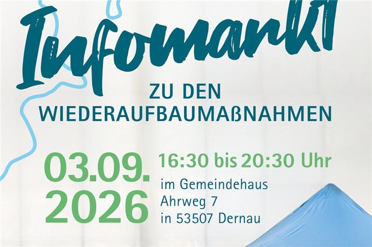 Infomarkt zum Wiederaufbau