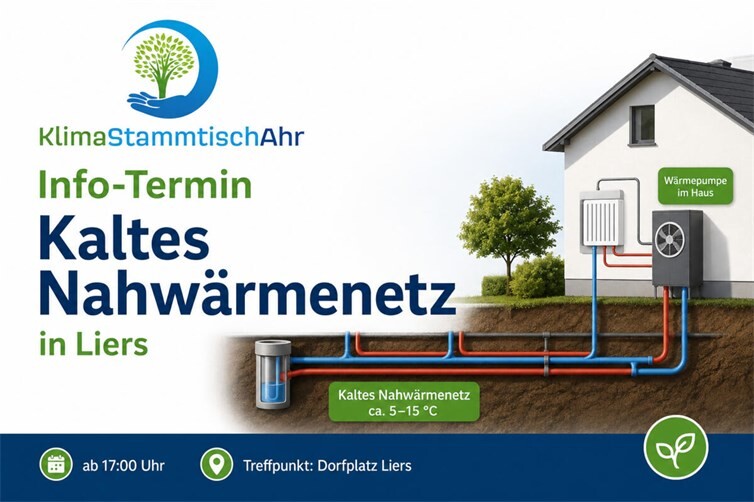 Kalte Nahwärme in Liers: Klimafreundliche kommunale Wärmeversorgung mit Umgebungstemperatur