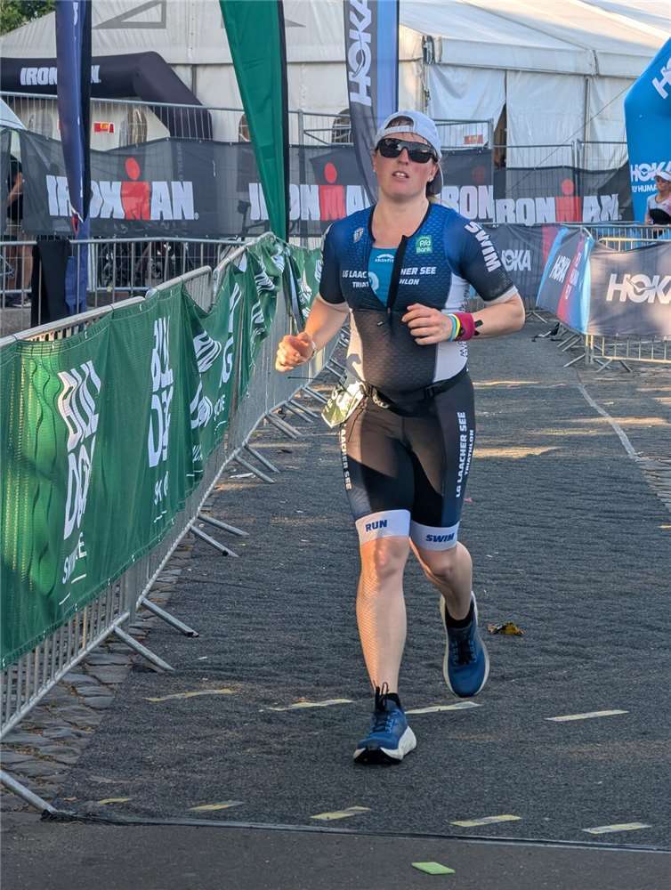 Läuferin der LG Laacher See beim Ironman Frankfurt 