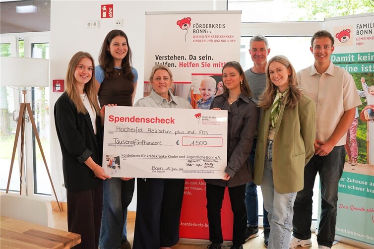 Hocheifel Realschule Adenau spendet 2026 erneut an Förderkreis für krebskranke Kinder Bonn