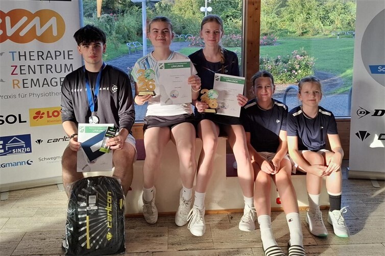 Erfolgreiche Nachwuchsspieler des BC Remagen beim Schwegmann Junior Cup in Remagen