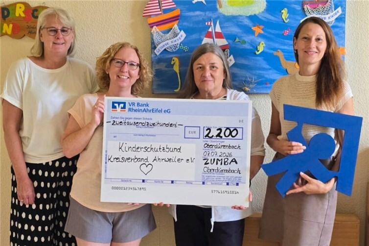 ZUMBA Charity Benefiz-Event in Oberdürenbach sammelt 2.200 Euro für Kinderschutzbund Ahrweiler